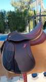1_Zaldi-Dressursattel-San-Jorge-habana-mit-Gold-nach-Mas-von-ZALDIONLINE-2