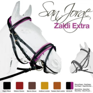 ZALDI EXTRA CABEZADA REITHALFTER MIT LEDERZÜGEL SANJORGE