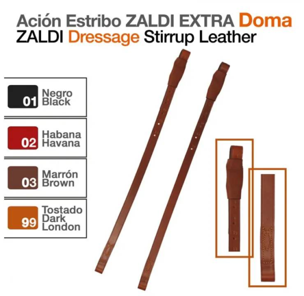 ZALDI EXTRA MONO DRESSUR STEIGBÜGELRIEMEN LEDER