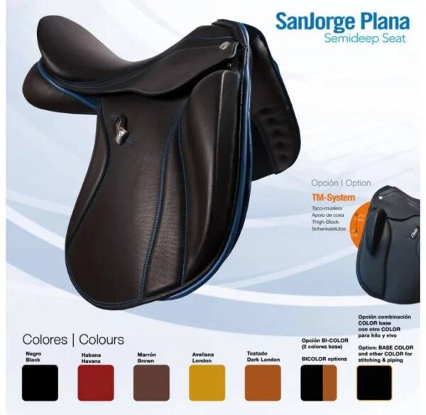 ZALDI DRESSUR SATTEL SANJORGE PLANA/HALB-TIEF