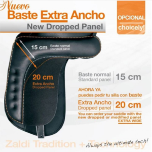 DROPPED PANEL extrabreites SATTELKISSEN ausschließlich für ZALDI-SÄTTEL