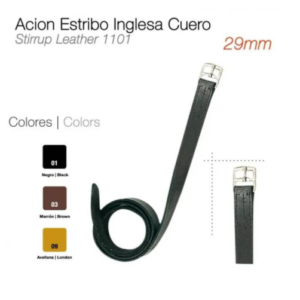 INGLESA 1101 CUERO LEDER STEIGBÜGELRIEMEN 29 mm
