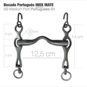 PORTUGIESISCHE KANDARE 2D MEDIUM INOX MATE 12,5 cm