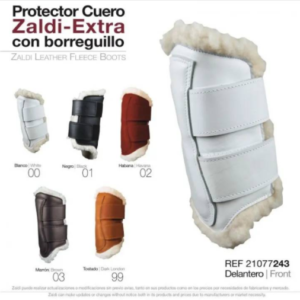 ZALDI EXTRA LEDER FLEECE PROTECTOR GAMASCHEN VORNE