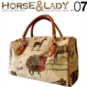 BAG TASCHEN REISETASCHE ENGLISCHER STIL KOLLEKTION HORSE & LADY N°07