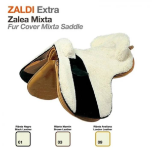 ZALEA FÜR  ZALDI CAMPERA SÄTTEL (MIT GALLERIE) SATTELÜBERZUG LAMMFELL LEDER