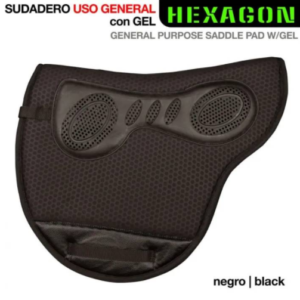 HEXAGON SATTEL PAD FÜR VIELSEITIGKEITSSATTEL MIT GEL UND GRIP SCHWARZ