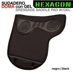 HEXAGON DRESSUR SATTEL PAD MIT GEL 313131 SCHWARZ