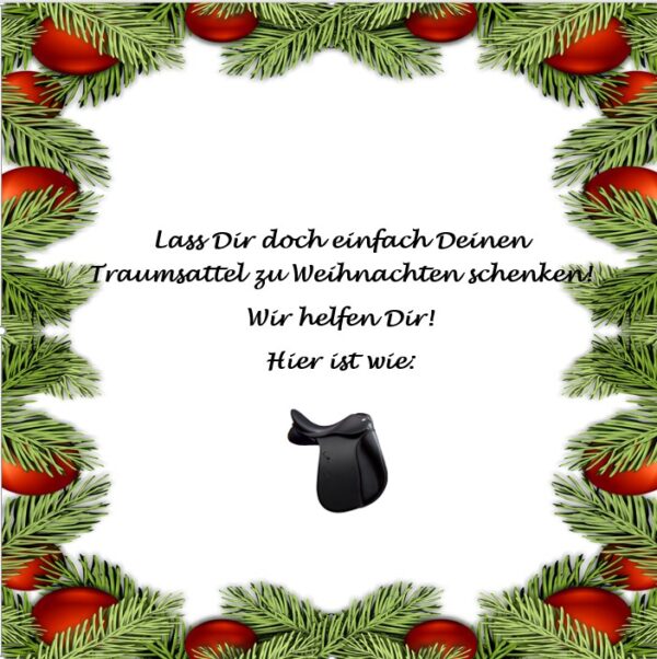 LASS DIR DEINEN SATTEL ZU WEIHNACHTEN SCHENKEN!