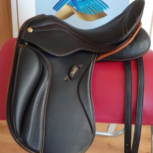 SONDERANGEBOT PROBESATTEL ZALDI DRESSUR SATTEL SANJORGE PLANA/HALB-TIEF
